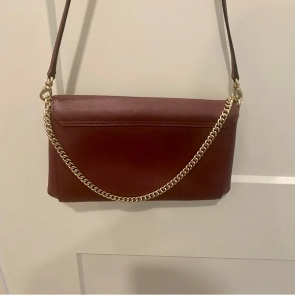 Kate Spade Maroon Gold Chain Crossbody Bag - Picture 3 of 3